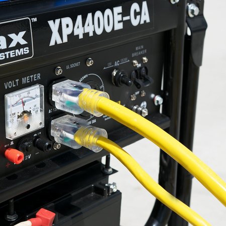 Duromax 100 ft. 12 Gauge Triple Tap 100% Copper SJTW Heavy Duty Lit Extension Power Cord XPC12100C